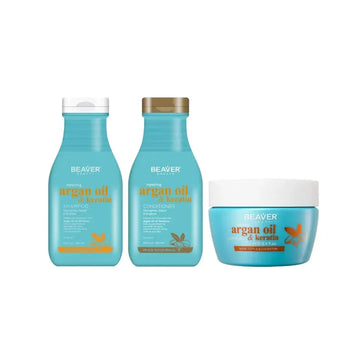 Tratamento reparador Beaver Argan Oil & Keratin Beaver Argan Oil & Keratin repairing treatment - Hairgivers