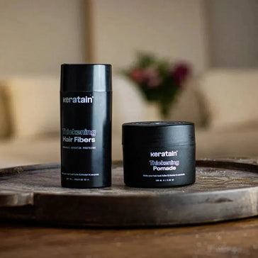 3x fibras capilares Keratain + pomada Keratain gratuita 3x Keratain hair fibers + free Keratain pomade - Hairgivers