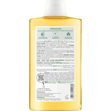 Klorane shampoo til blonde striber Kamille (400 ml) Klorane shampoo for blonde highlights Chamomile (400 ml) - Hairgivers
