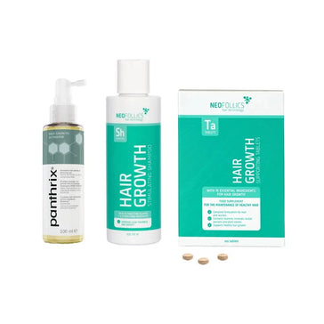 Panthrix hårvækstserum + Neofollics shampoo & tabletter Panthrix hair growth serum + Neofollics shampoo & tablets - Hairgivers
