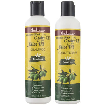 Shakebar Castor Oil & Argan Oil shampoo + balsam Shakebar Castor Oil & Argan Oil shampoo + conditioner - Hairgivers