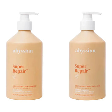 Pacote combinado de champô + amaciador de hidratação profunda Abyssian Abyssian deep hydration shampoo + conditioner combination package - Hairgivers
