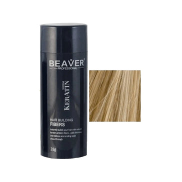 Fibras de queratina para construção do cabelo Beaver - Louro médio (28 gr) Beaver keratin hair building fibers - Medium blonde (28 gr) - Hairgivers