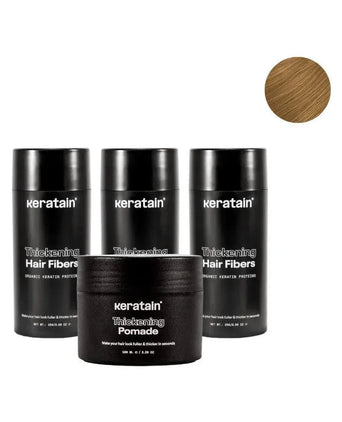3x Keratain hair fibers + free Keratain pomade – Dark blonde (25 gr) - Hairgivers