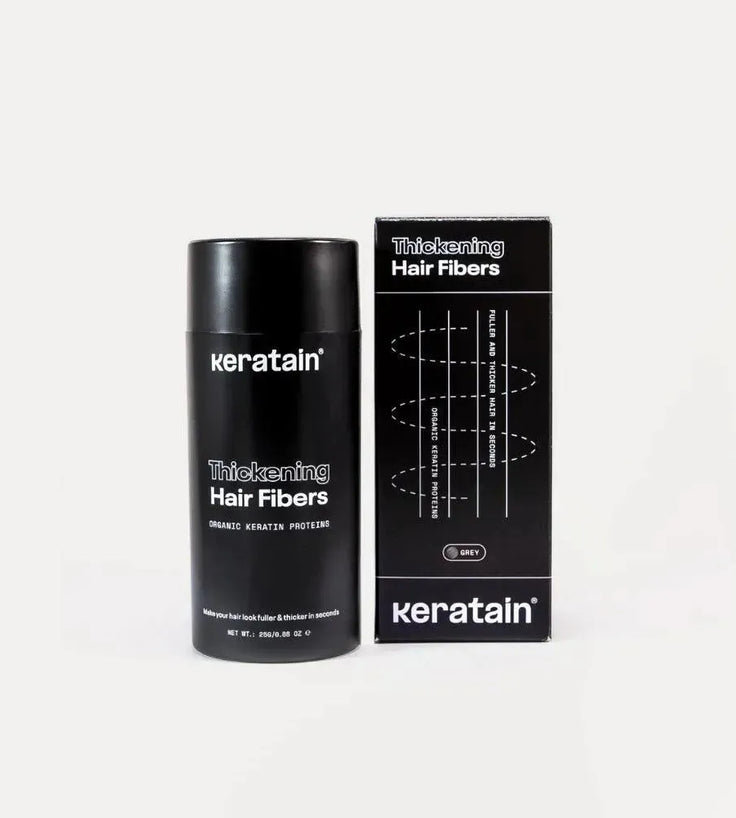 3x Keratain hair fibers + free Keratain pomade – Gray (25 gr) - Hairgivers
