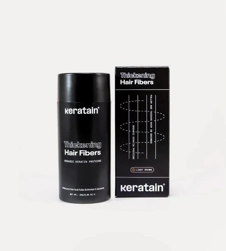 3x Keratain hair fibers + free Keratain pomade – Light brown (25 gr) - Hairgivers