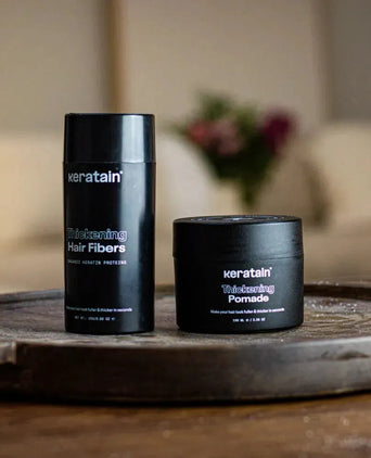 3x Keratain hair fibers + free Keratain pomade – Medium brown (25 gr) - Hairgivers