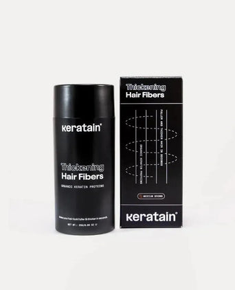 3x Keratain hair fibers + free Keratain pomade – Medium brown (25 gr) - Hairgivers