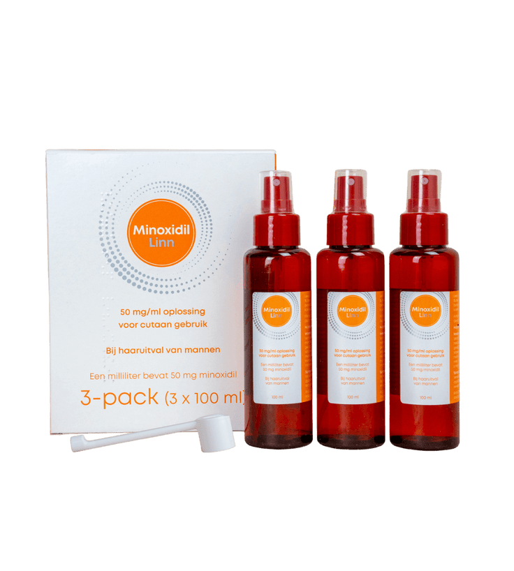 Linn Minoxidil 5% spray pacote de 3 (3x100 ml)