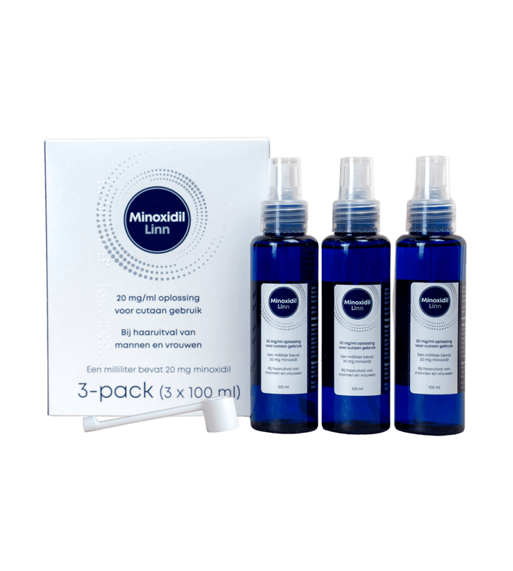 Linn Minoxidil 2% spray pacote de 3 (3x100 ml)