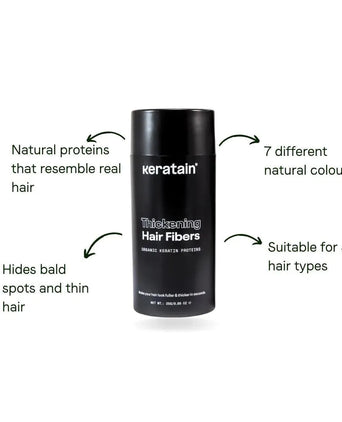 Keratain hair fibers – Medium brown (25 gr) - Hairgivers