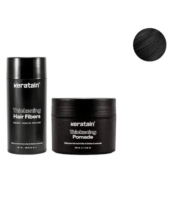 Keratain pomade + Keratain hair fibers – Black (25 gr) - Hairgivers