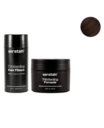 Keratain pomade + Keratain hair fibers – Dark brown (25 gr) - Hairgivers