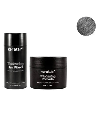 Keratain pomade + Keratain hair fibers – Gray (25 gr) - Hairgivers