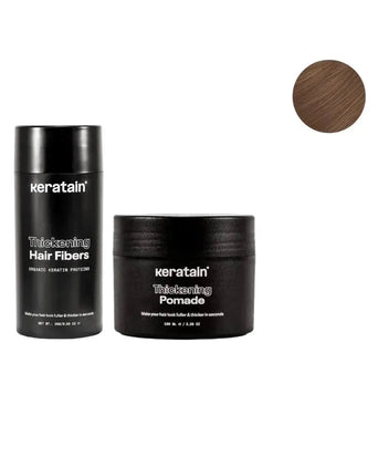 Keratain pomade + Keratain hair fibers – Light brown (25 gr) - Hairgivers