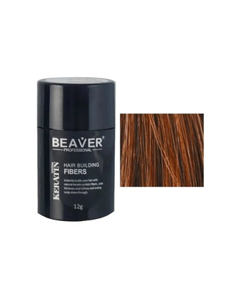 Beaver keratin hair building fibers - Auburn (12 gr) - Hairgivers