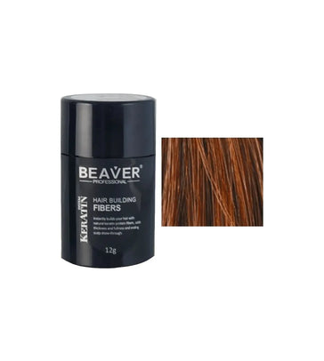 Beaver keratin hair building fibers - Auburn (12 gr) - Hairgivers