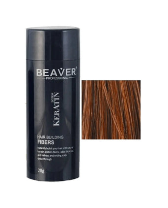 Beaver keratin hair building fibers - Auburn (28 gr) - Hairgivers
