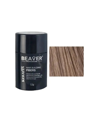 Beaver keratin hair building fibers - Light brown (12 gr) - Hairgivers
