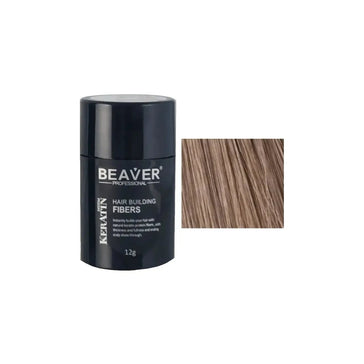 Beaver keratin hair building fibers - Light brown (12 gr) - Hairgivers