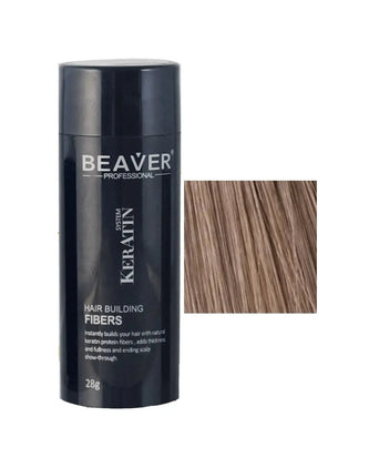 Beaver keratin hair building fibers - Light brown (28 gr) - Hairgivers