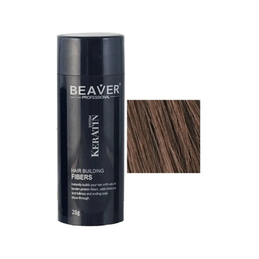 Beaver keratin hair building fibers - Medium brown (28 gr) - Hairgivers
